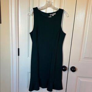 LOFT Dark Green Sleeveless Mini Dress